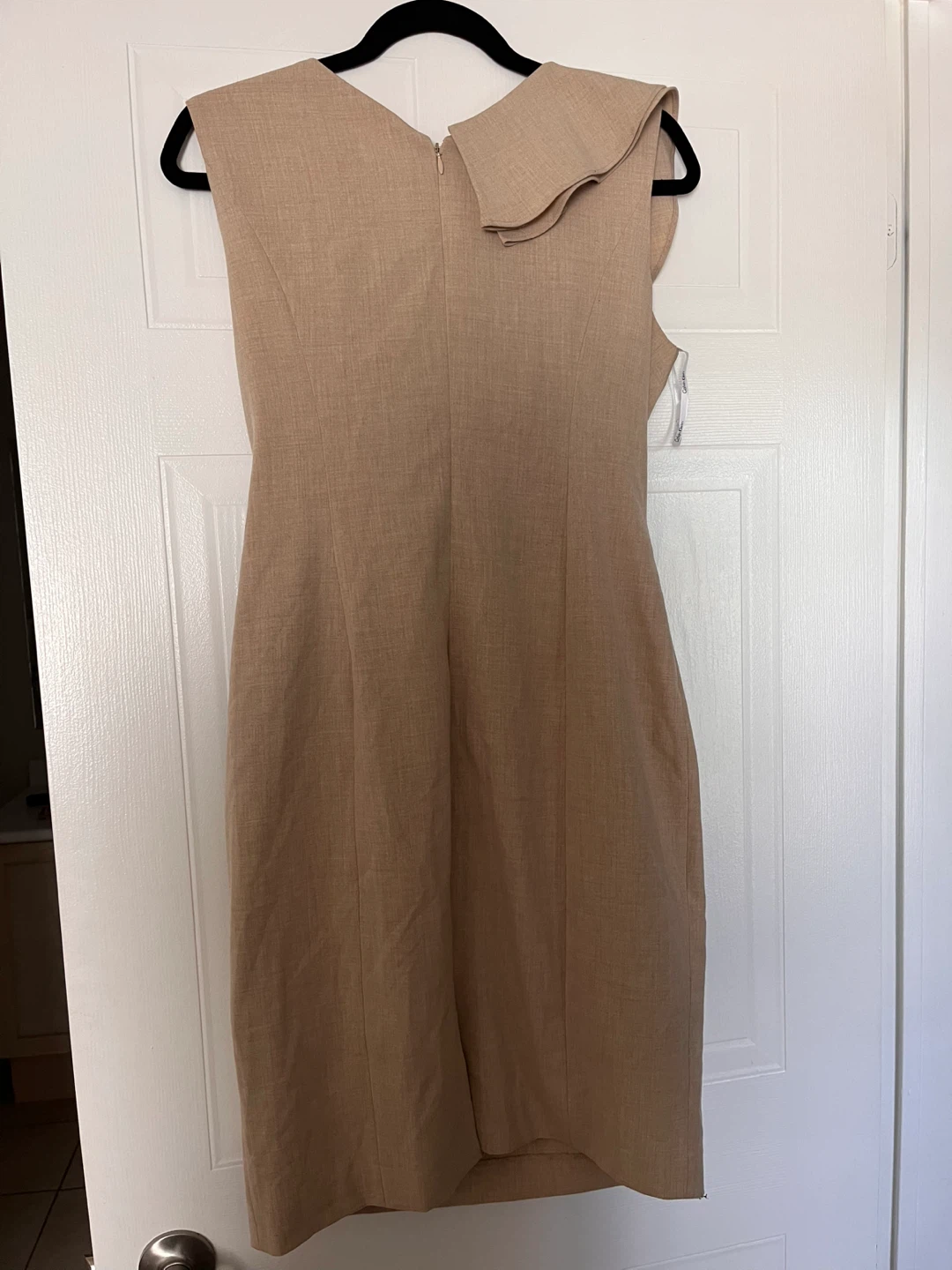 Calvin Klein Tan Ruffle Dress Size 6 - photo 3