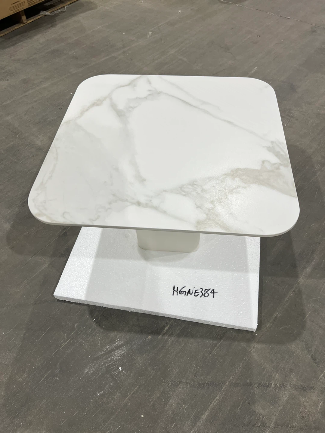 Coffee table. Square Marble Top Side