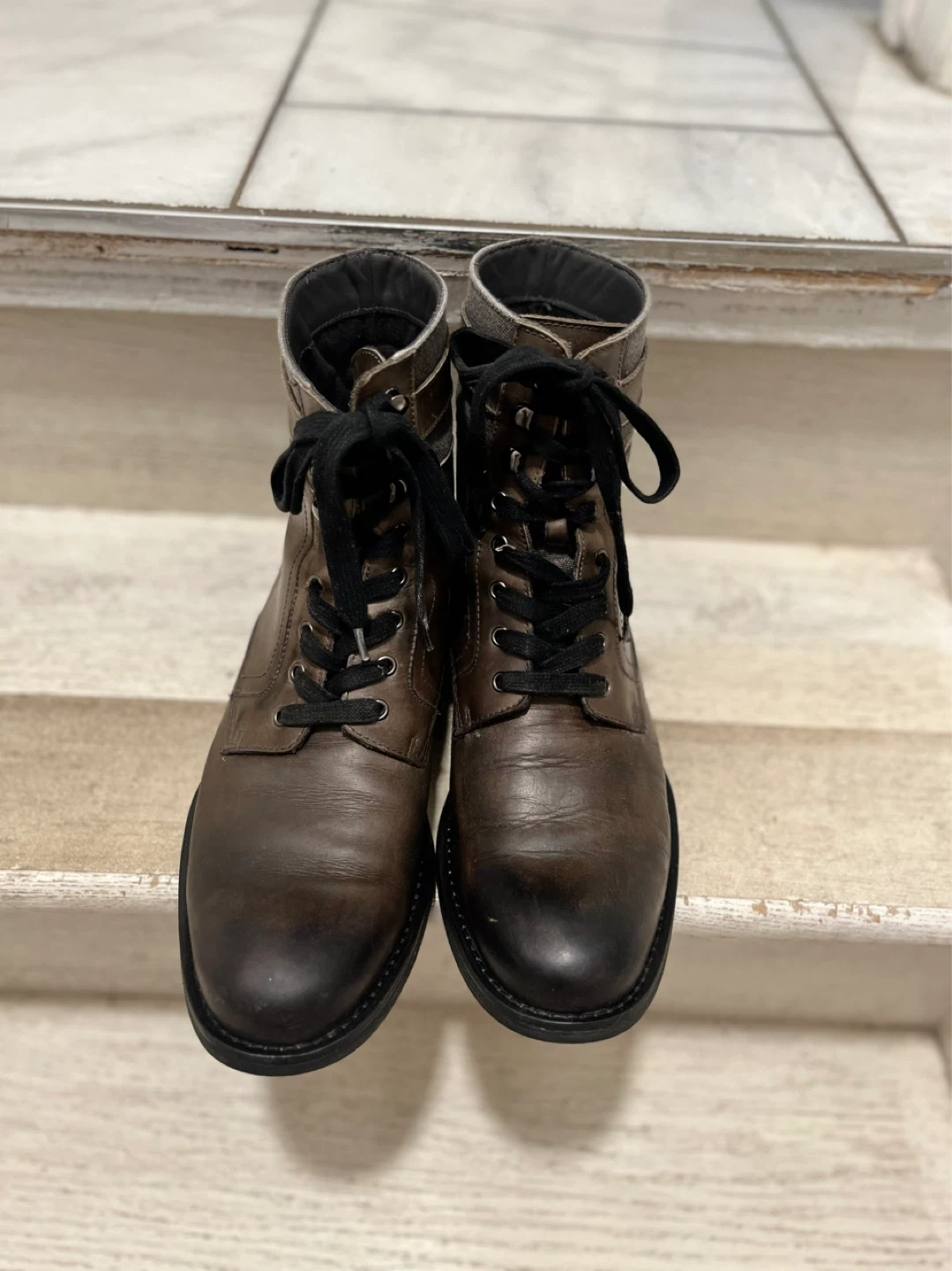 Brown Premium Leather Lace-up Boots - photo 2