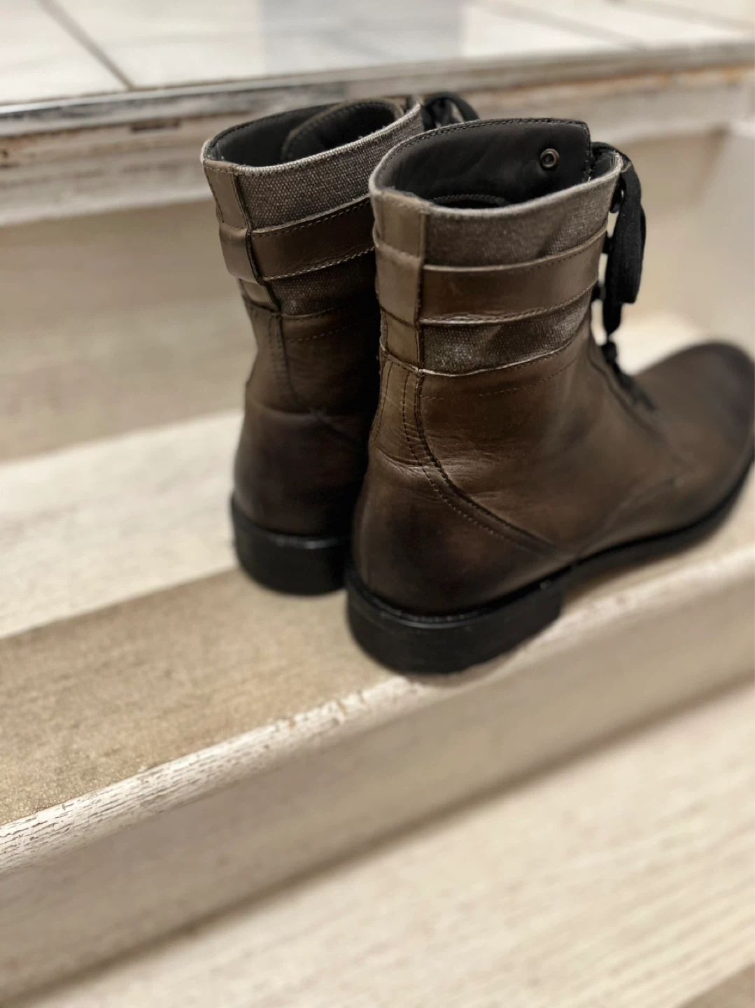 Brown Premium Leather Lace-up Boots - photo 3