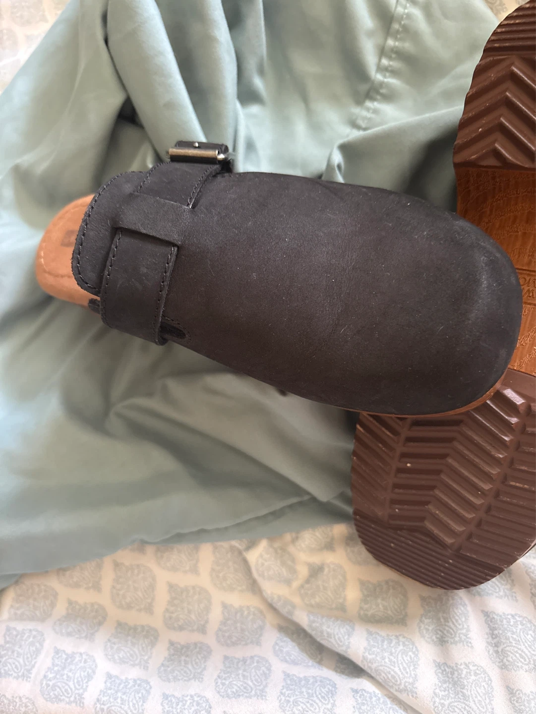 Black Clogs with Wooden Sole - photo 2