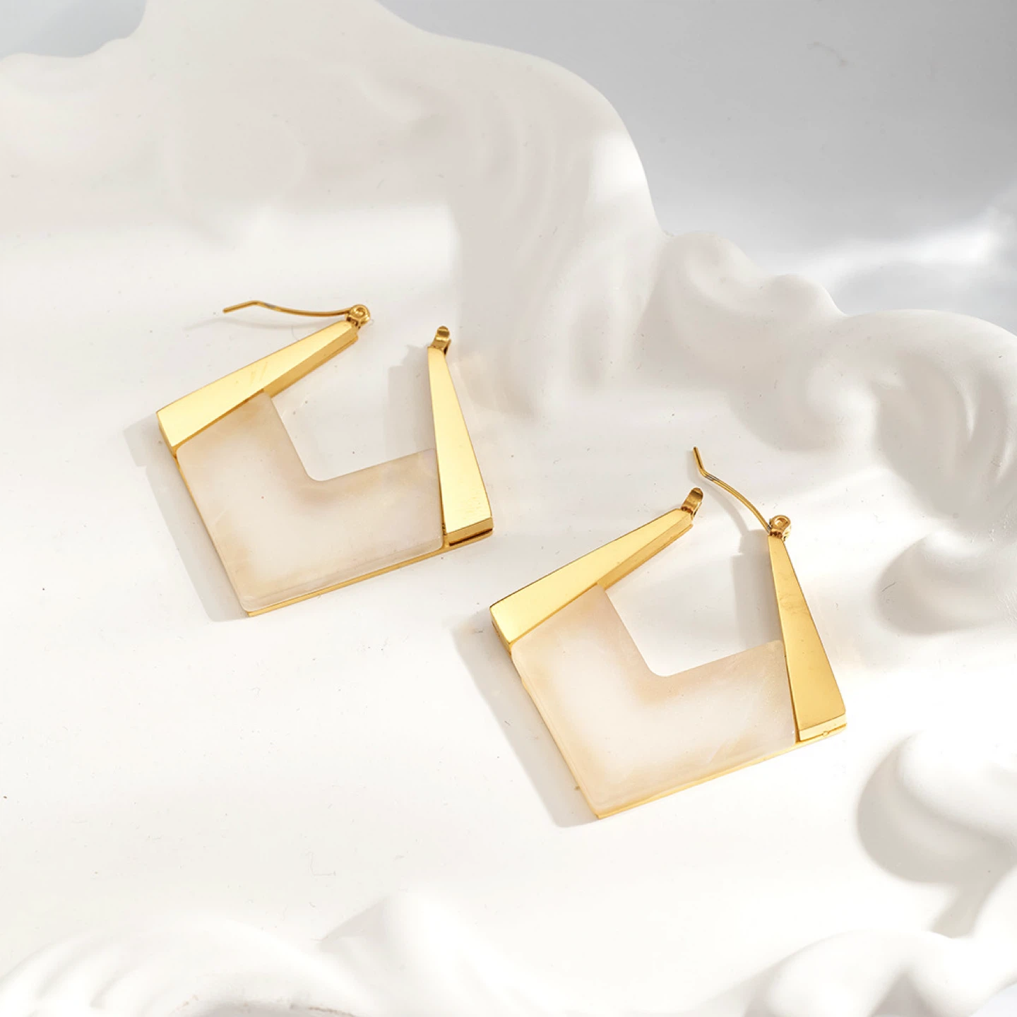 Marble Heart Resin Earrings (4 Colors) - photo 3
