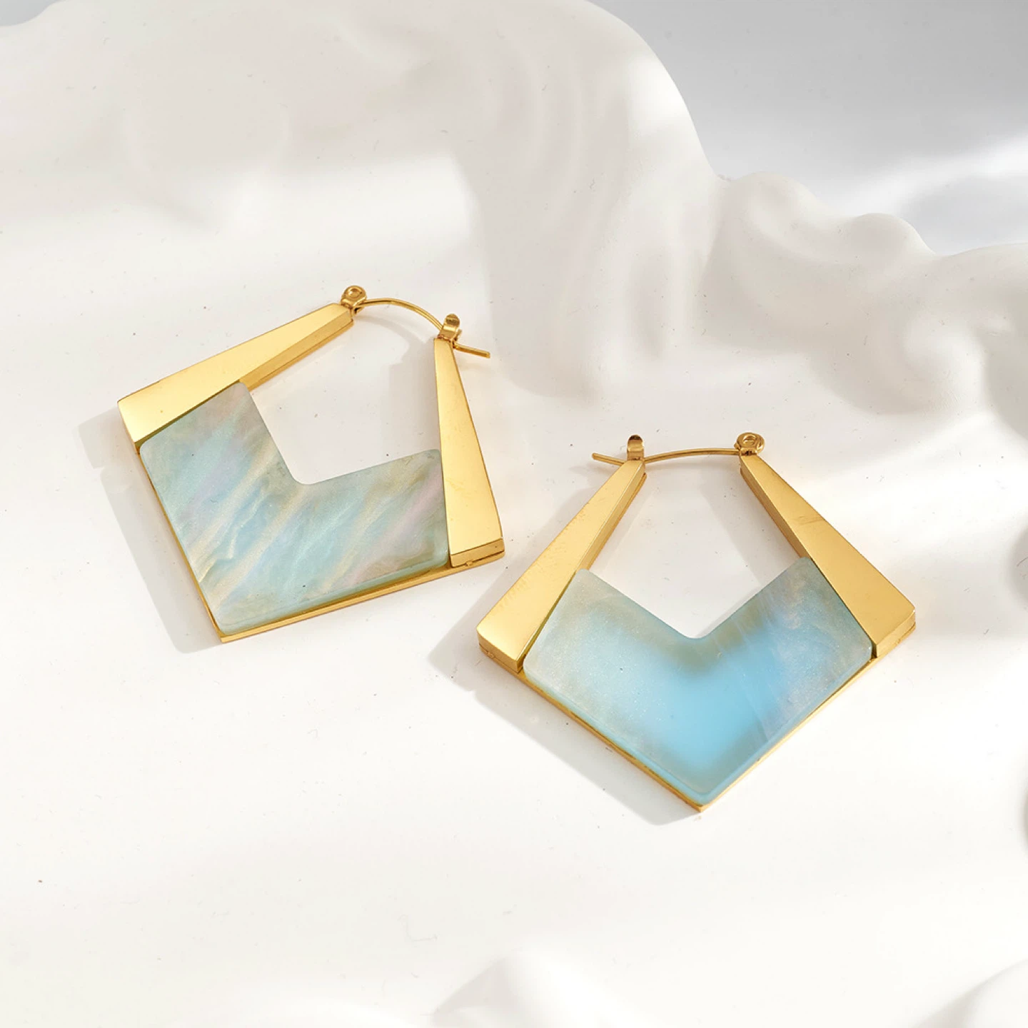 Marble Heart Resin Earrings (4 Colors) - photo 5