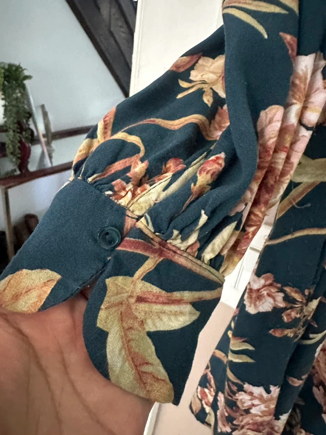 H&M Mama Floral Print Button-Up Shirt Dress XL - photo 5