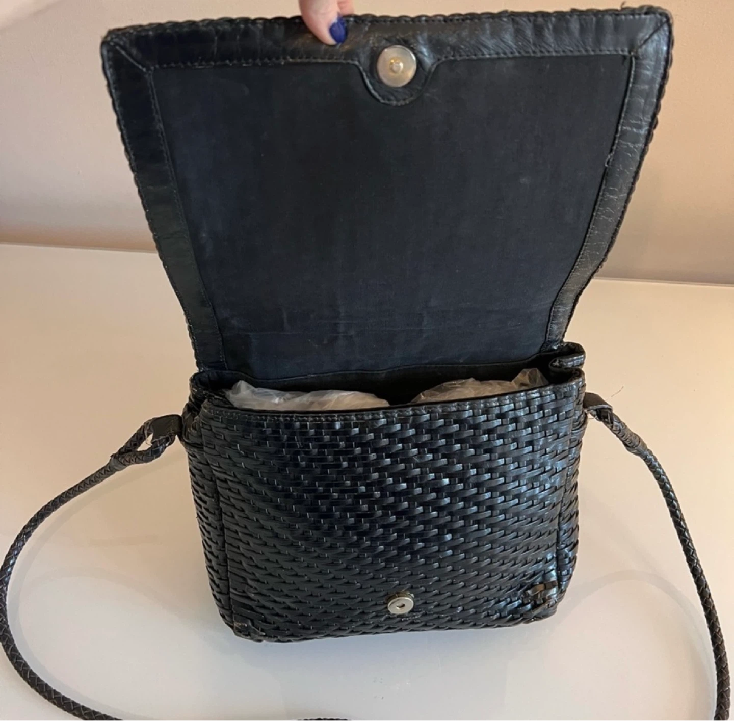 TALBOTS WOVEN LEATHER CROSSBODY BAG - photo 2