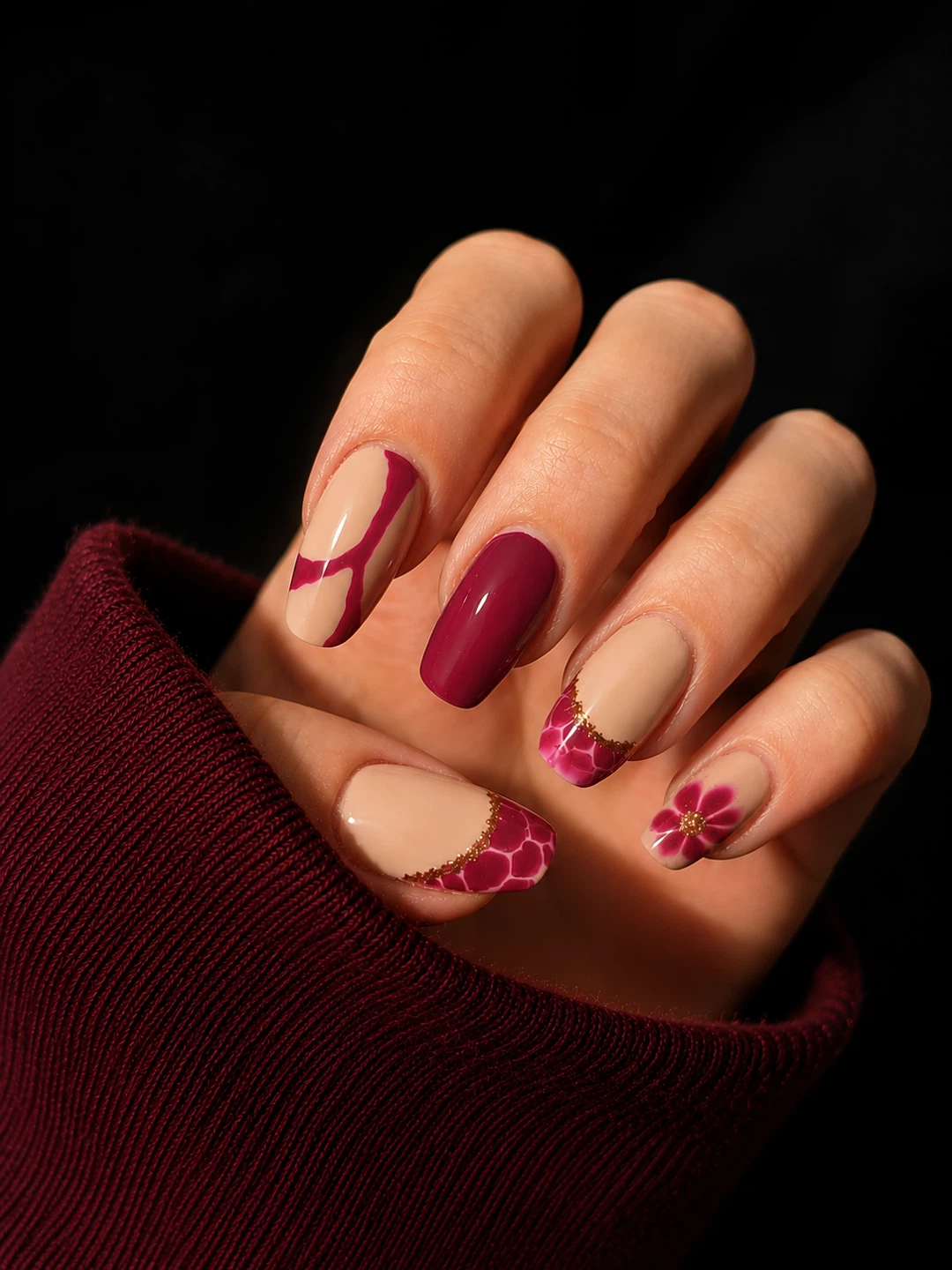 Custom Wine & Dine Press-On Nails