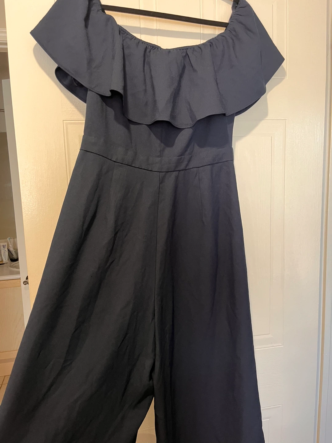 Banana Republic Navy Off-the-Shoulder Jumpsuit - Size 8 - photo 2