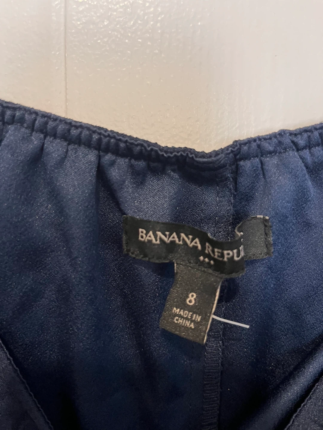 Banana Republic Navy Off-the-Shoulder Jumpsuit - Size 8 - photo 3