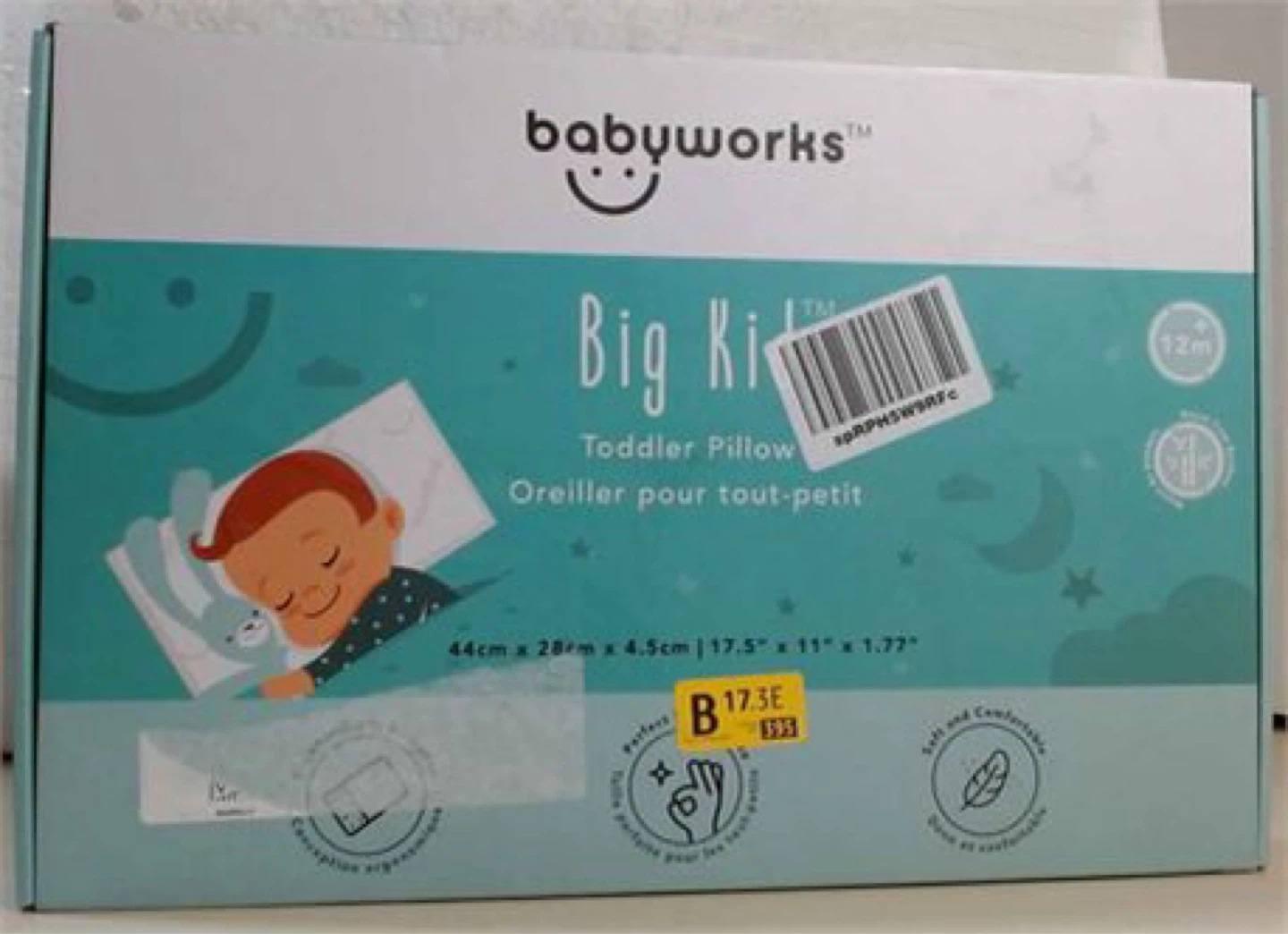 Babyworks 44cm x 28cm Toddler Pillow with Bamboo Pillow Case - photo 2