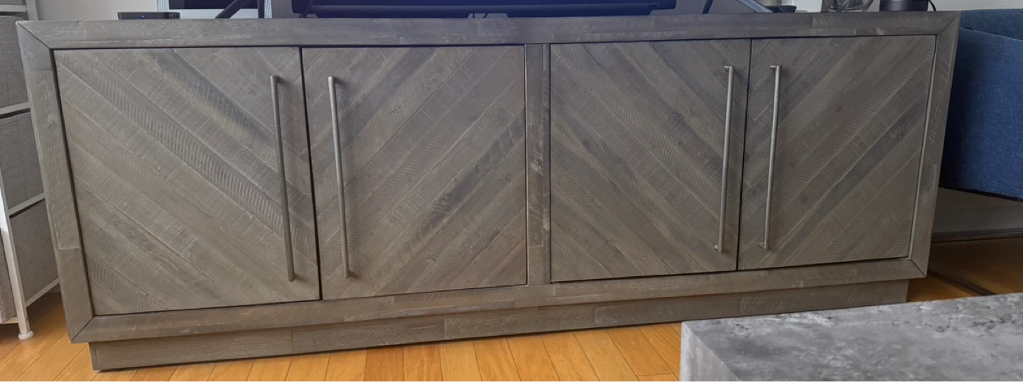 Gray Wood Credenza Sideboard - photo 3