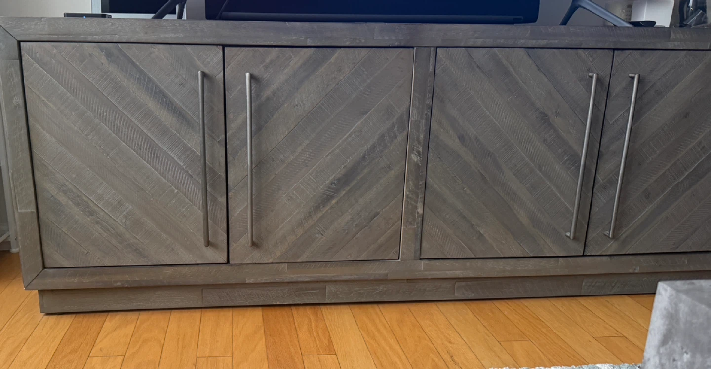 Gray Wood Credenza Sideboard - photo 2