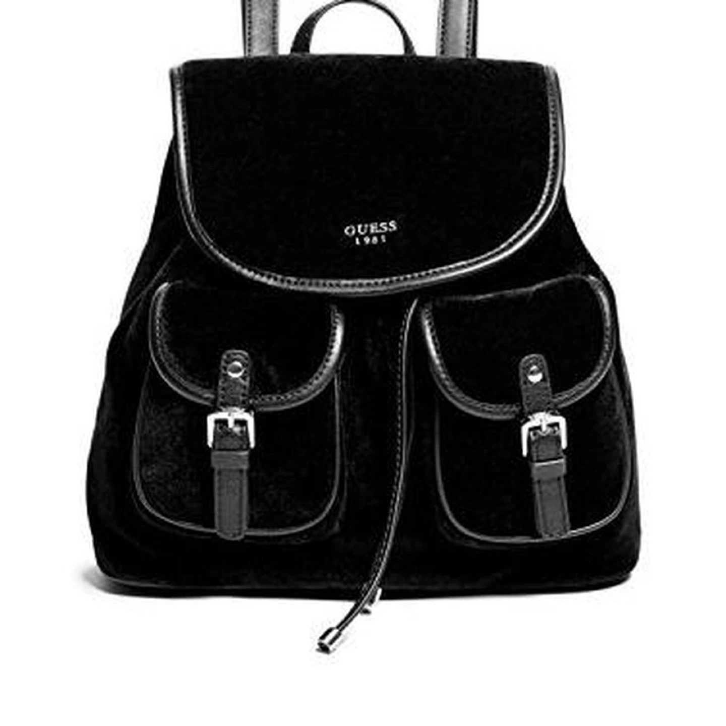 Guess Velvet Backpack - Black