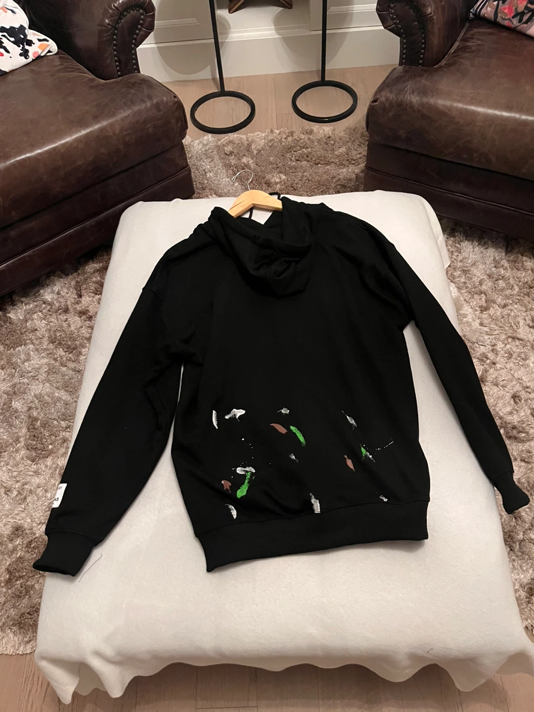 Gallery Dept. Black Paint Splatter Hoodie - photo 2