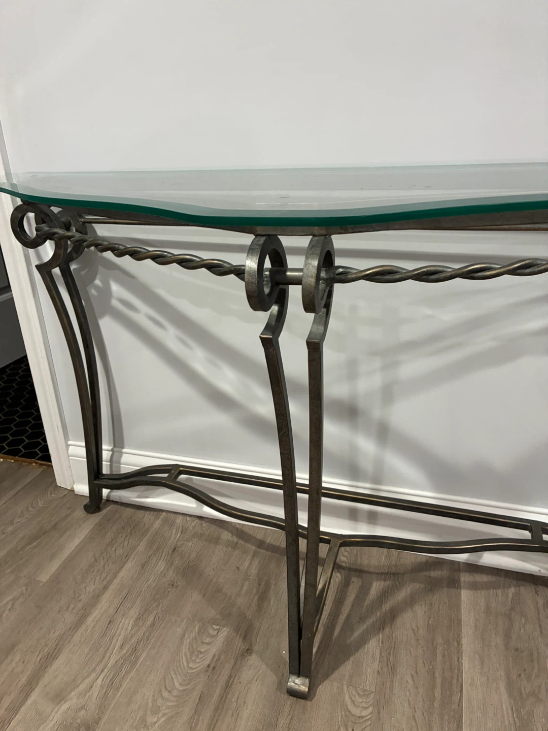Glass Top Console Table - photo 2