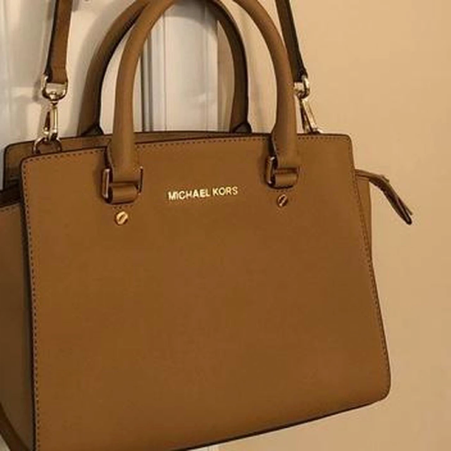 Michael Kors Brown Leather Satchel Bag