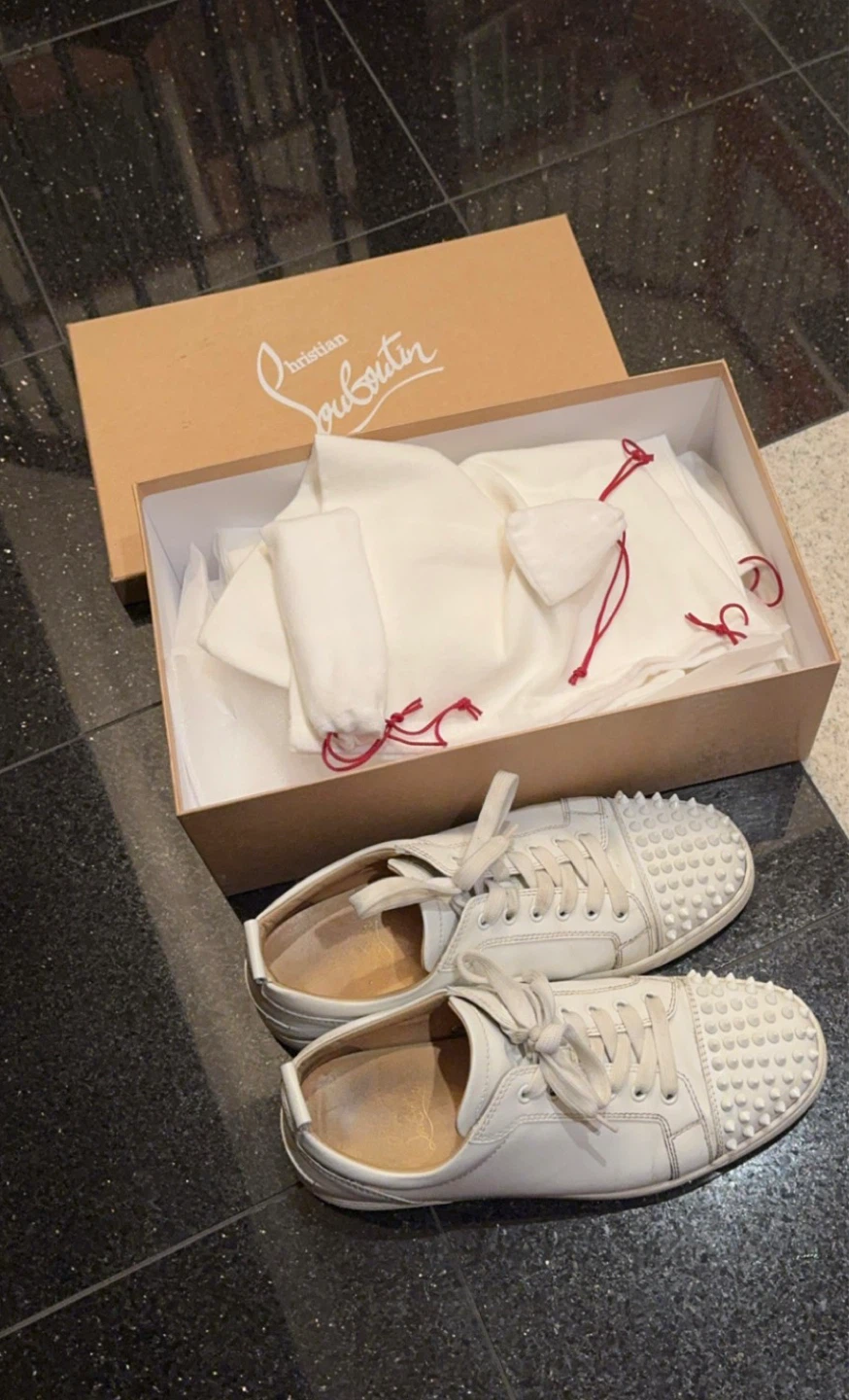 Christian Louboutin Junior Spikes White - photo 2