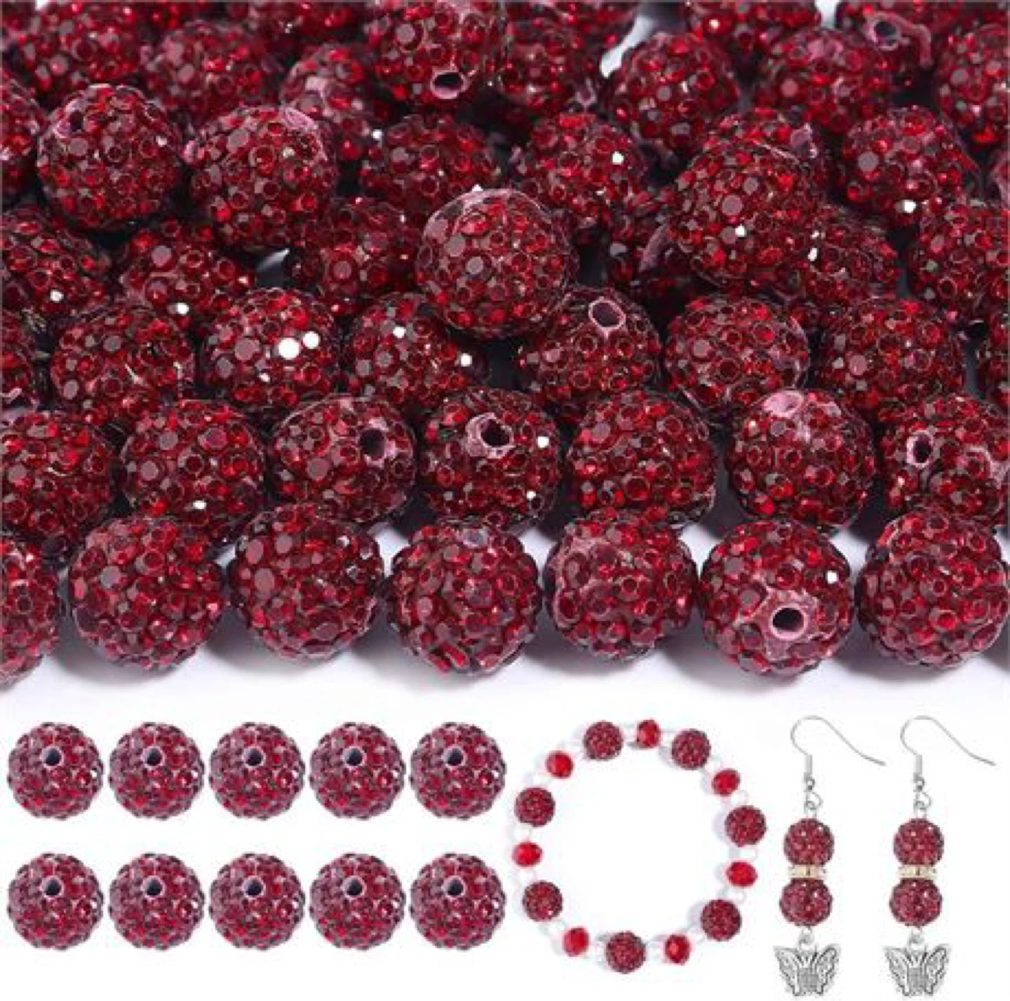 Yumttero Rhinestone Beads for Jewelry Making