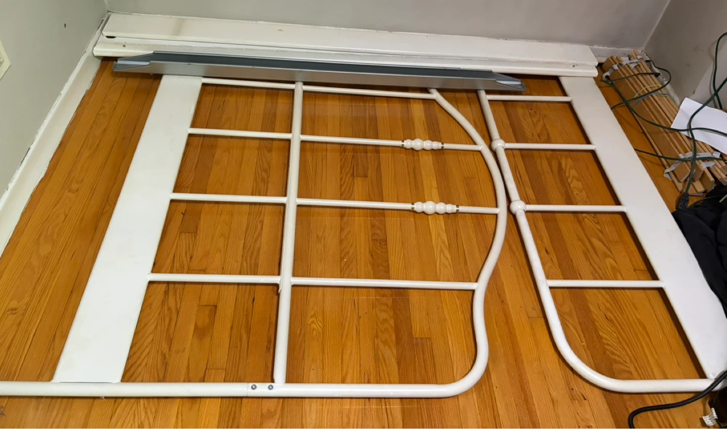 Twin White Metal Bed Frame
