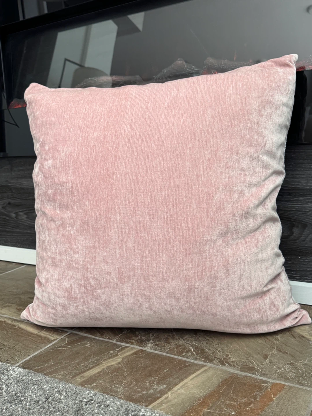 Large Pink & White Floral Pillow - photo 3