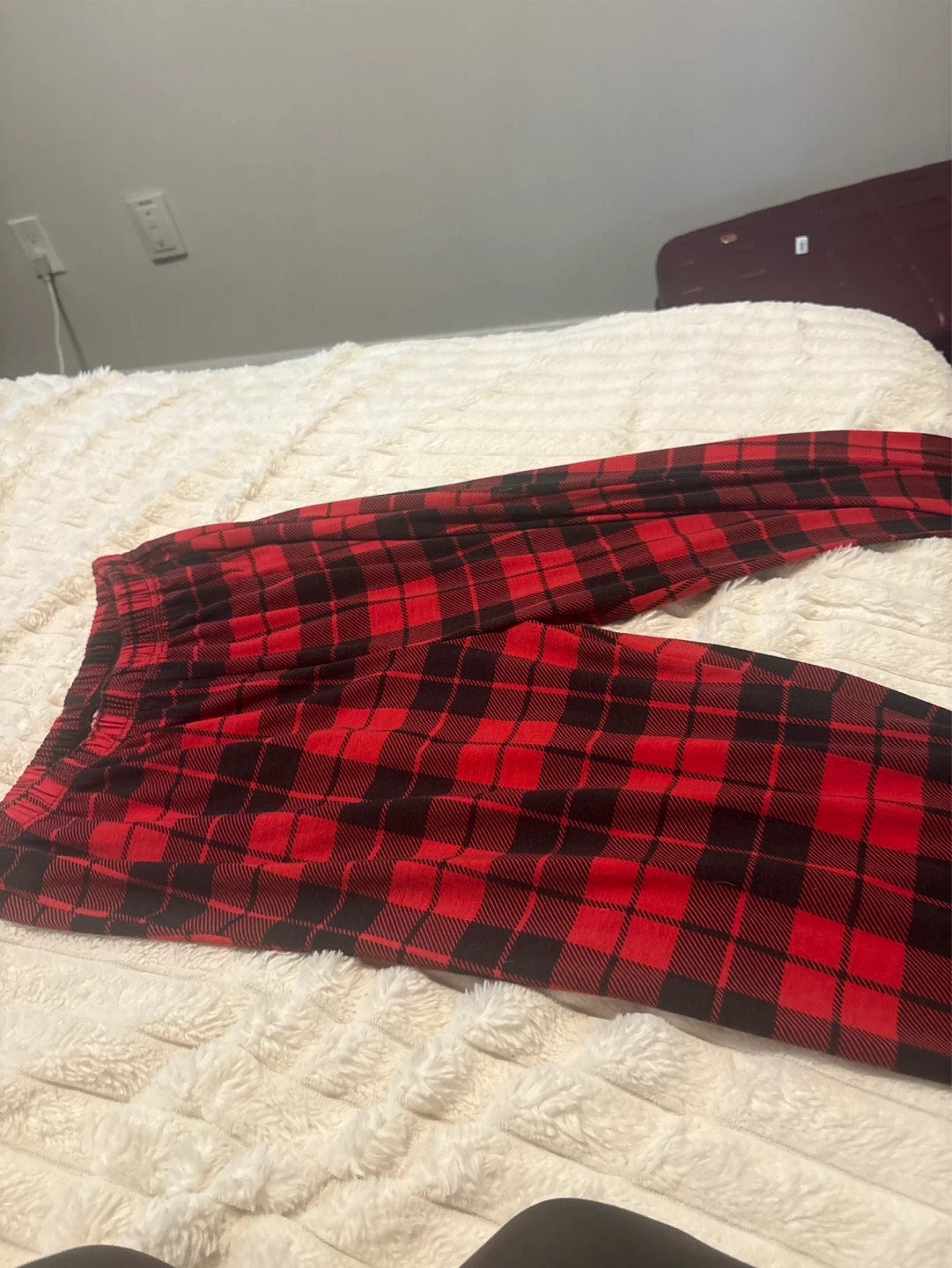 Red and Black Plaid Pajama Pants - photo 2