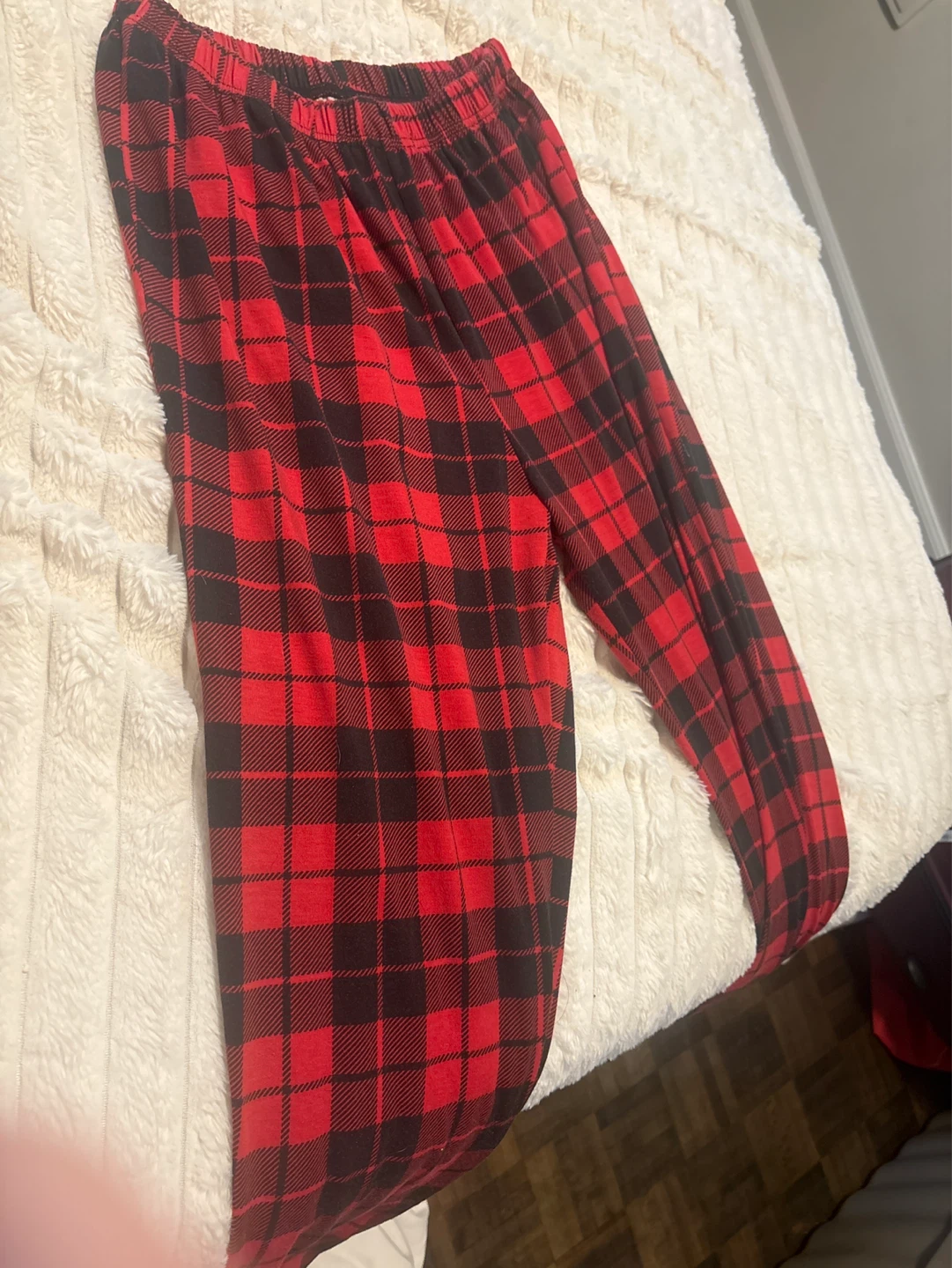 Red and Black Plaid Pajama Pants