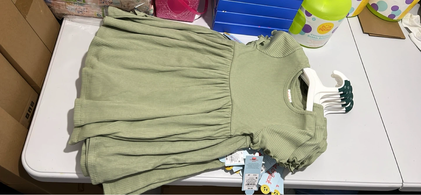 Cat & Jack Green Ribbed Dress - photo 2