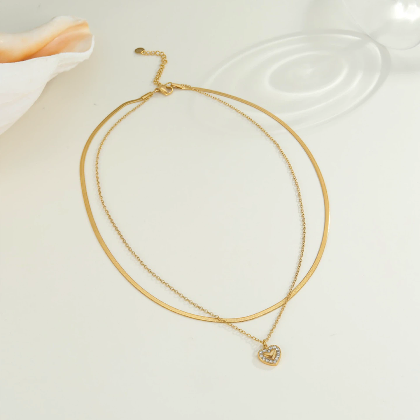 Heart Blade Chain Necklace