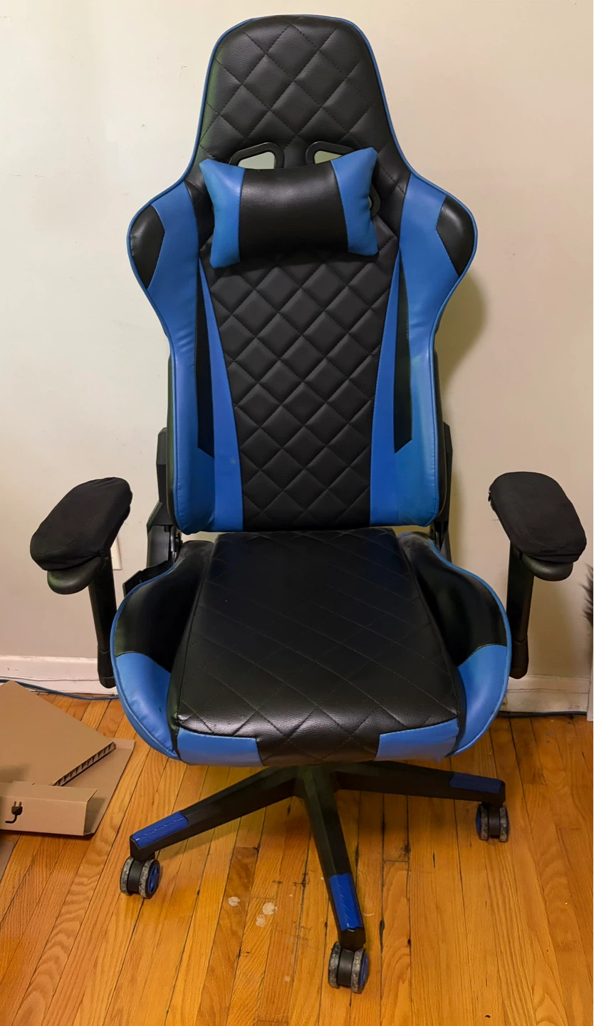 Blue and Black Gaming Chair