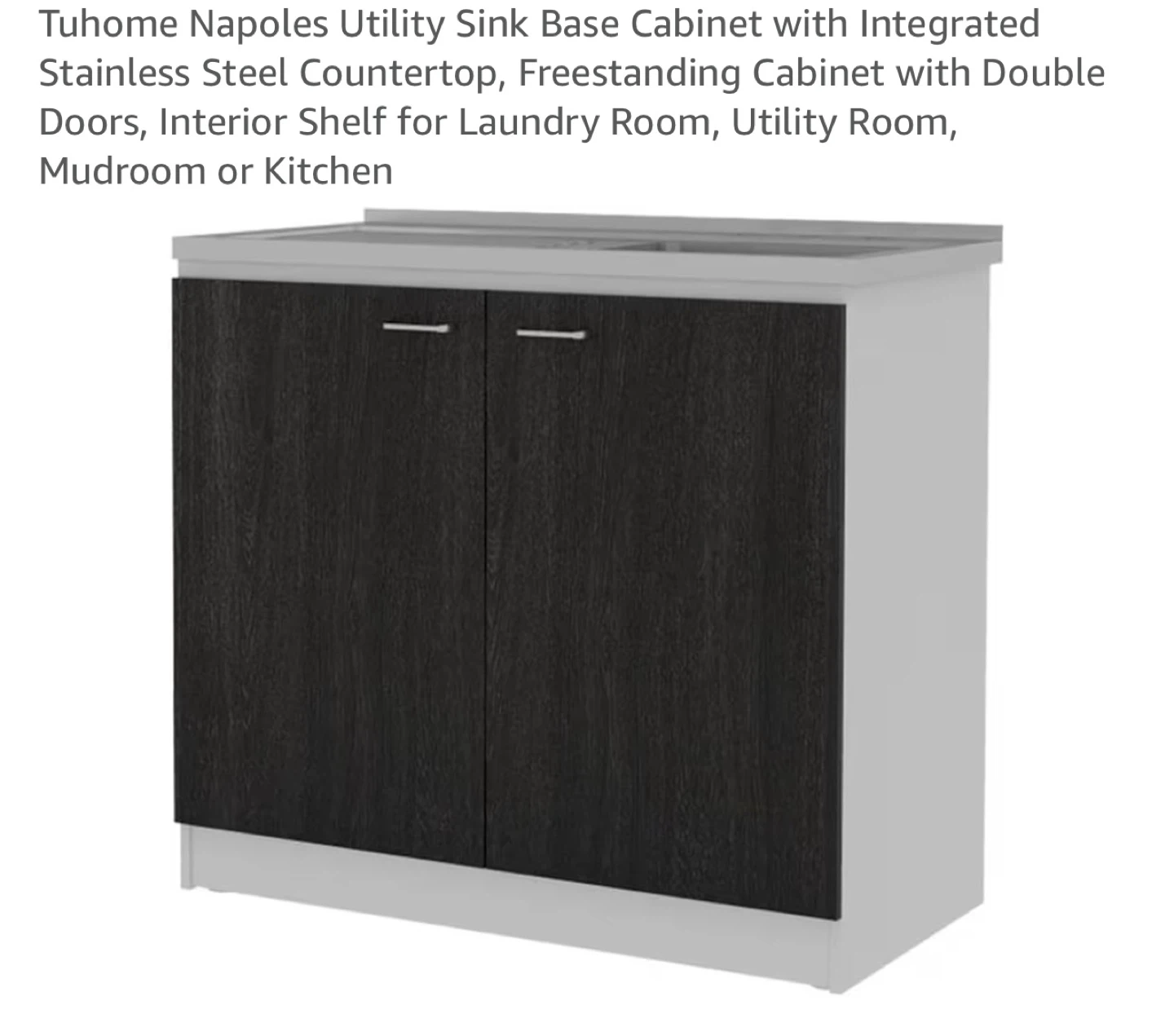 TuHome Napoles Utility Sink Base Cabinet