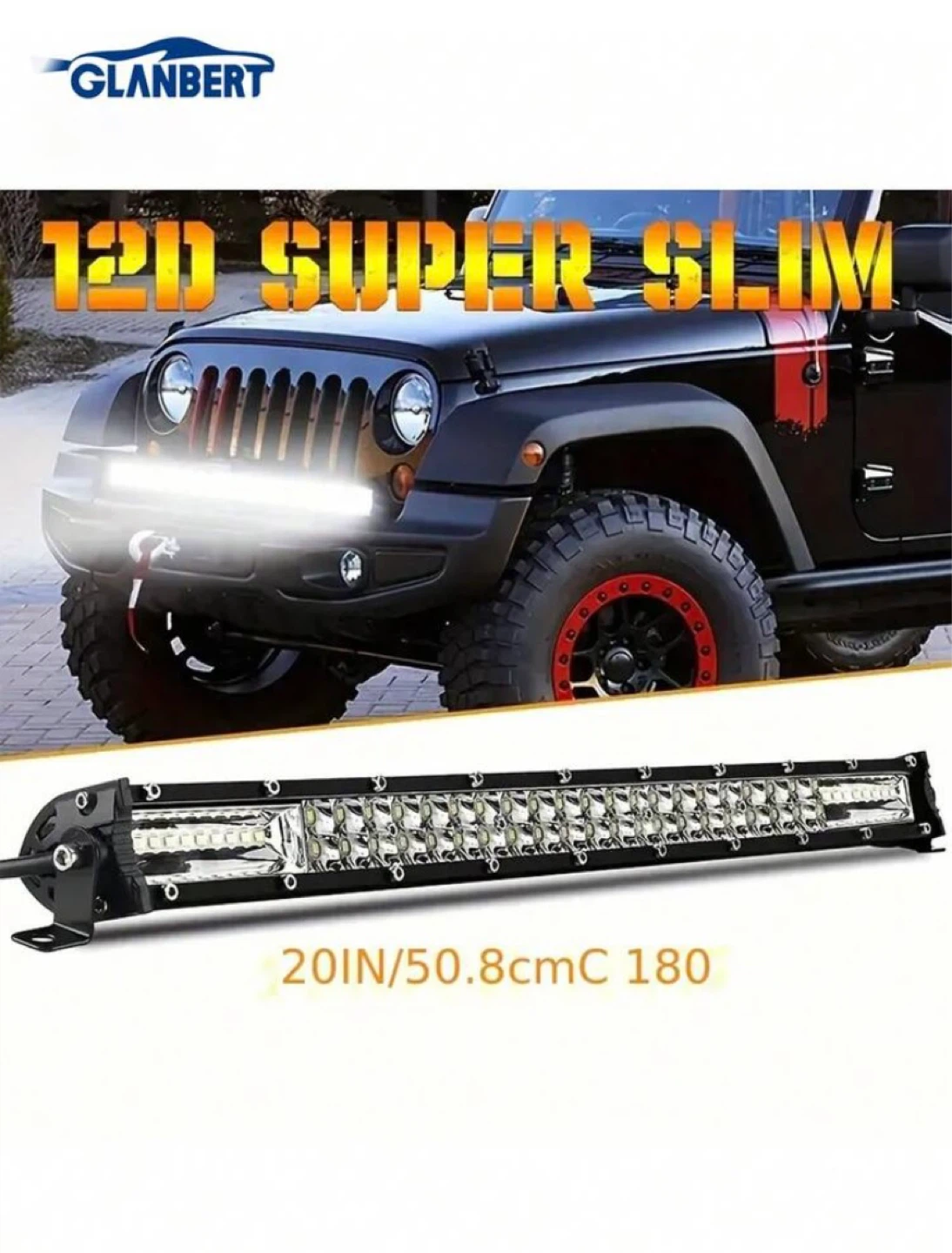 GLANBERT 20" LED Light Bar