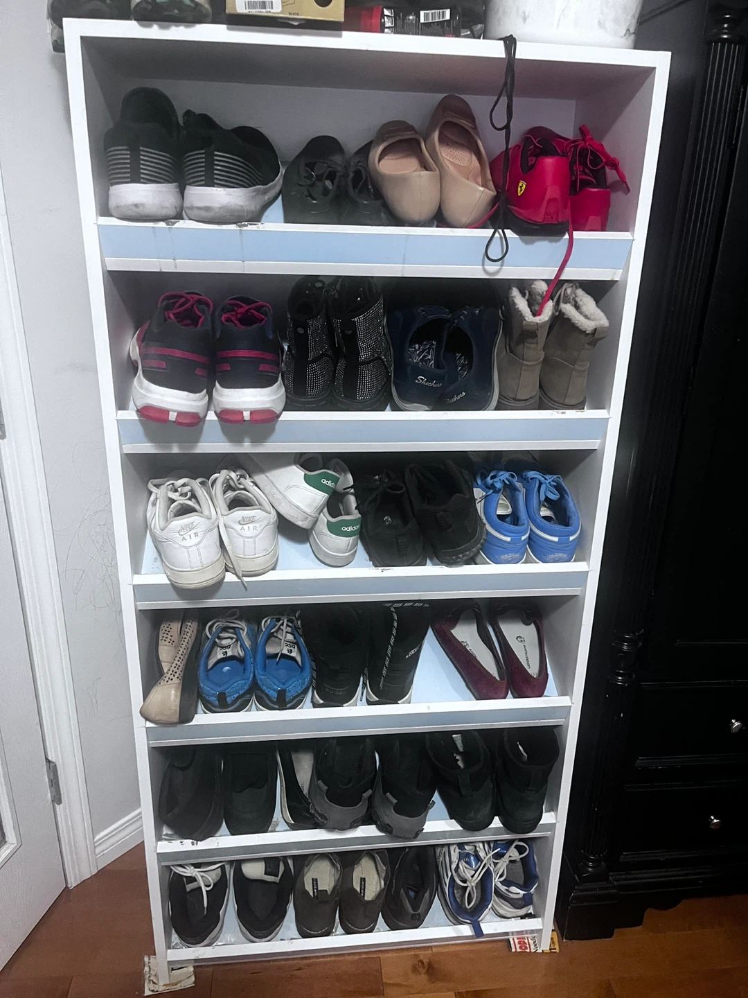 White Shoe Rack Shelf Unit - photo 3