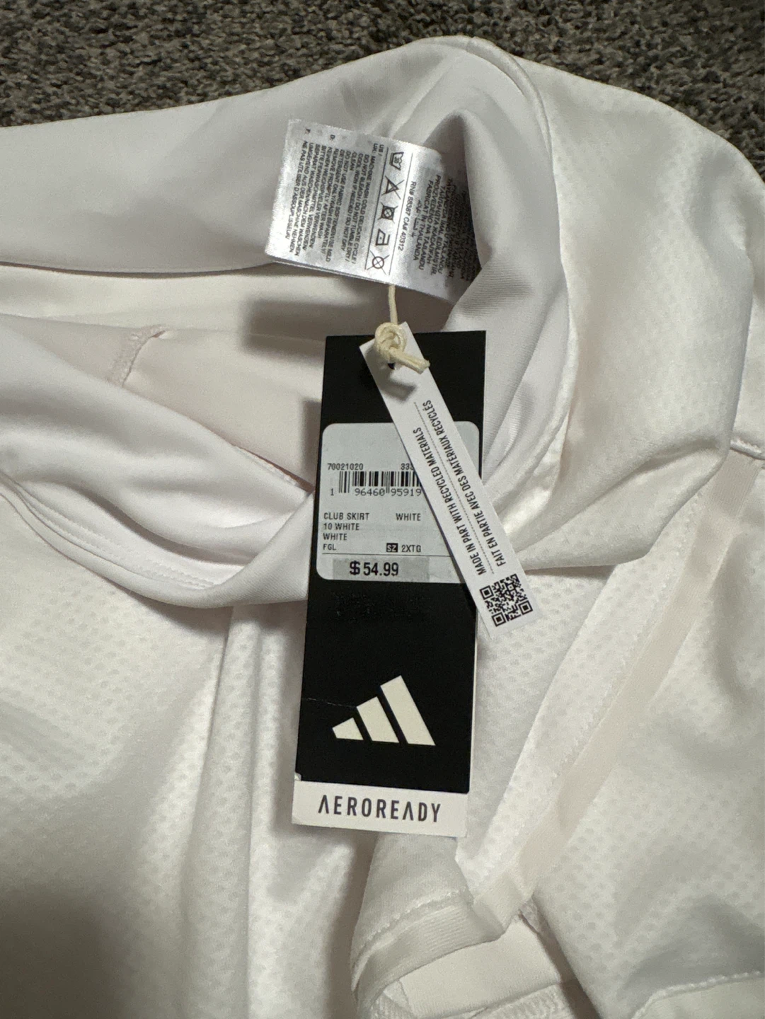 New Adidas Aeroready Club Skirt White - photo 2
