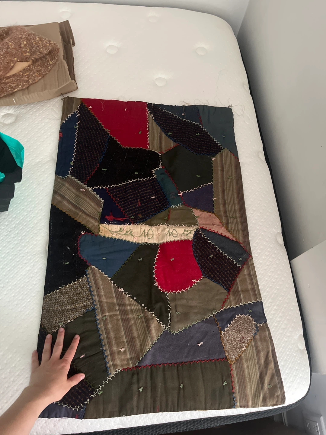 Antique Handmade Crazy Quilt Panel ca.1890 - photo 2
