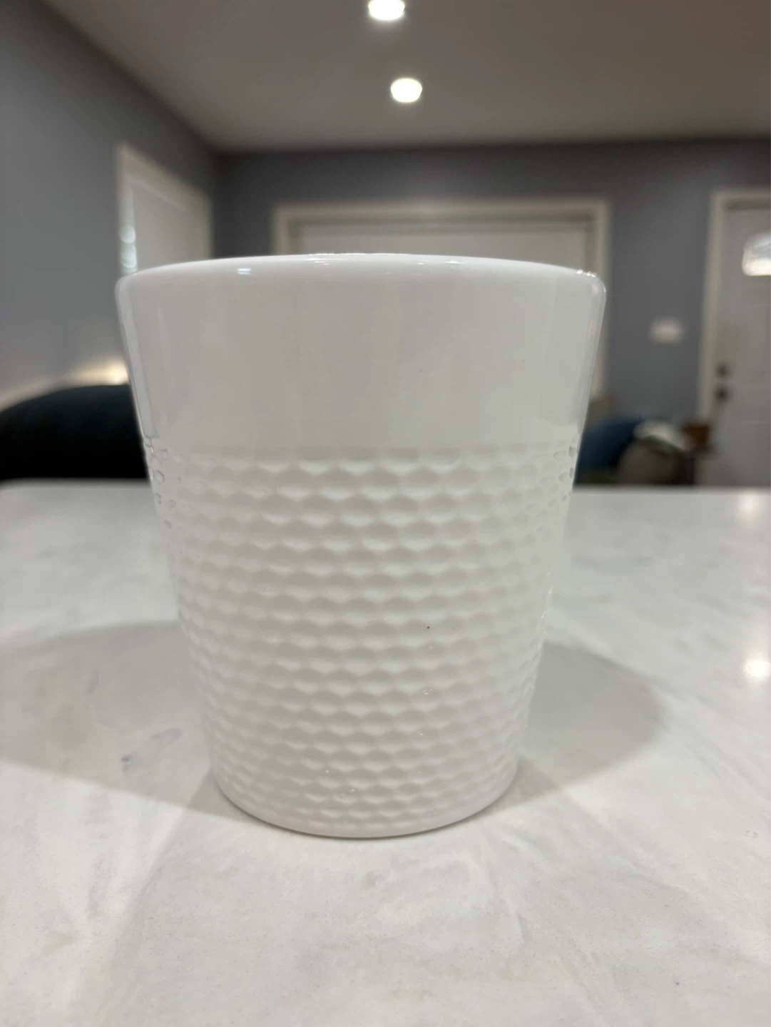 White Ceramic Planter Pots with Textured Design - photo 3