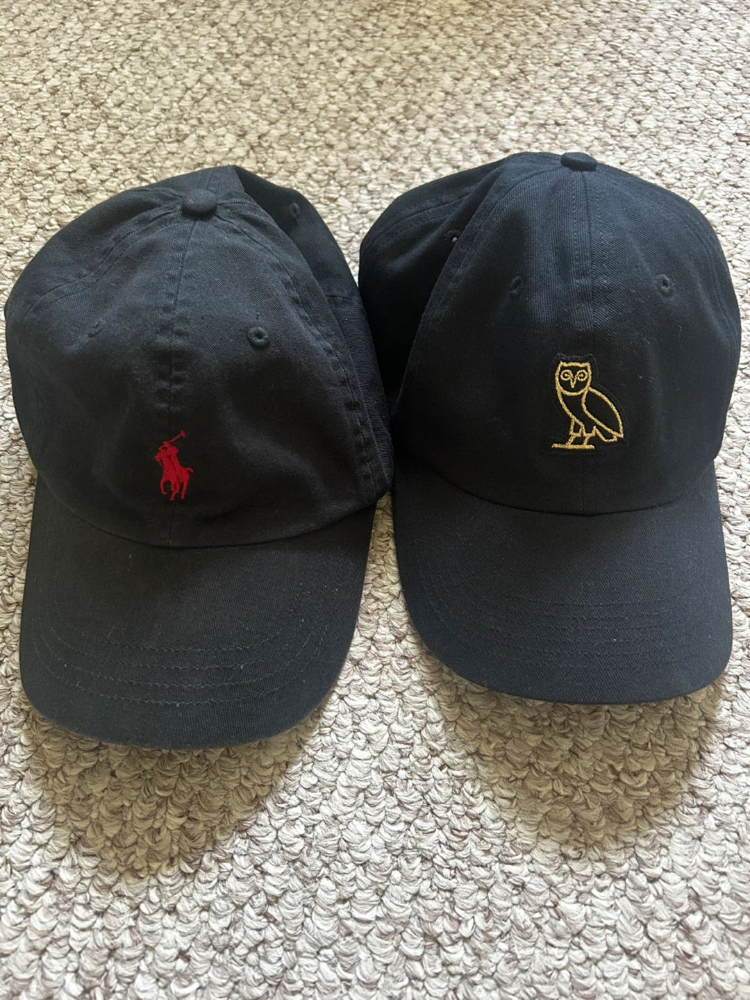 Polo Ralph Lauren & OVO Black Baseball Caps