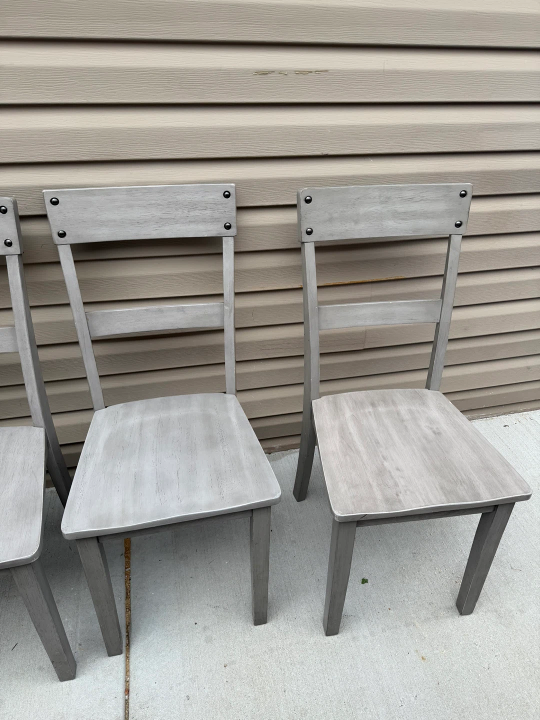Set of 4 Gray Dining Chairs - photo 3