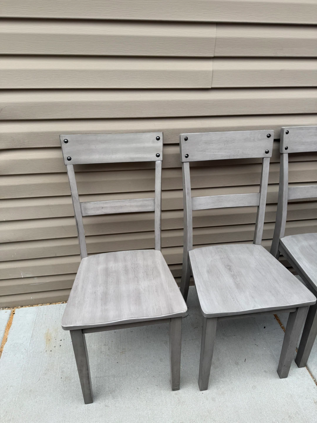 Set of 4 Gray Dining Chairs - photo 2