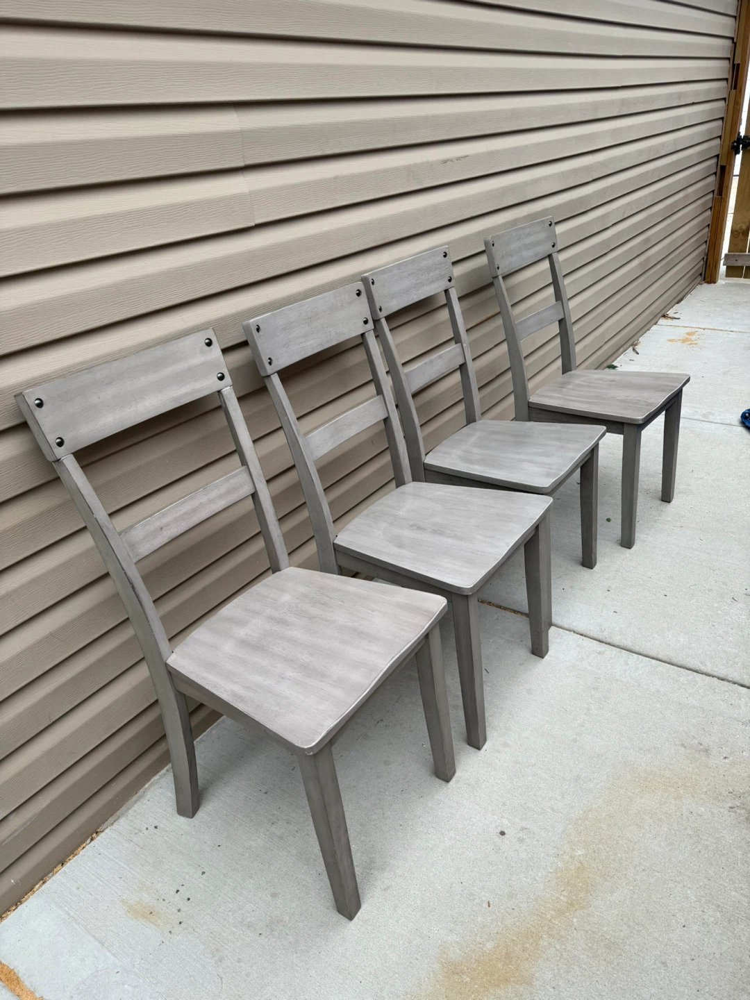 Set of 4 Gray Dining Chairs