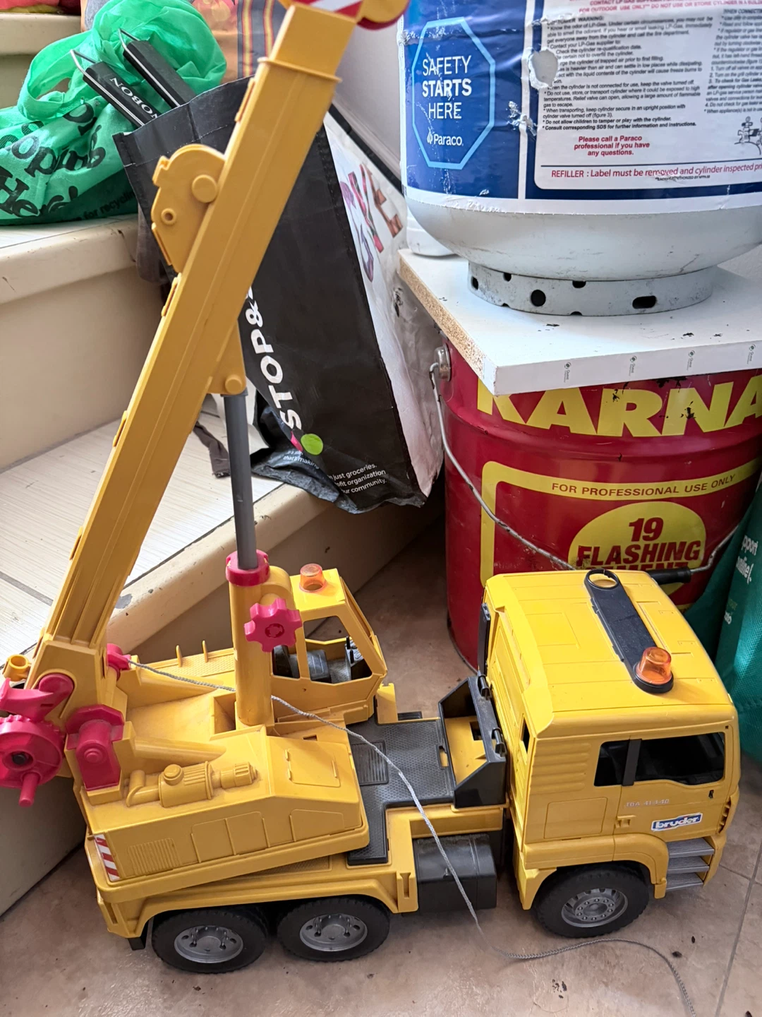 Bruder Yellow Crane Truck Toy