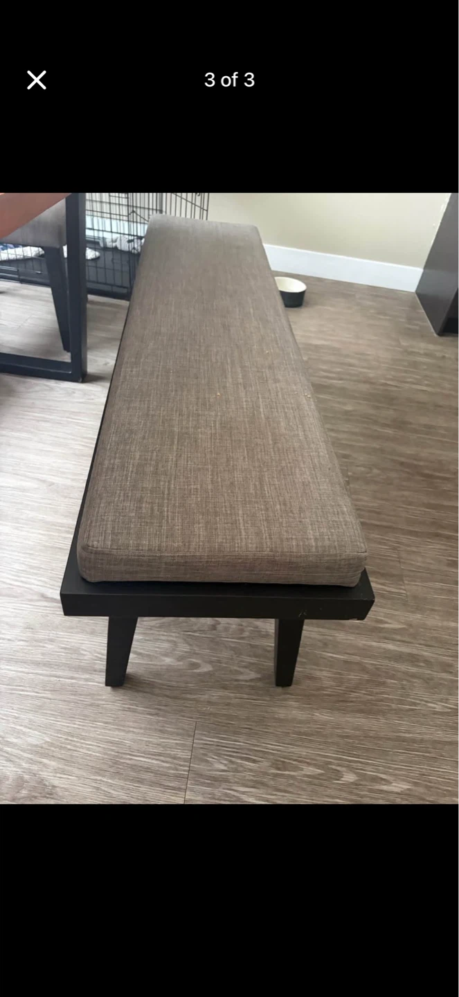 Beautiful wood Dining table and 2 bench’s and chair - photo 3