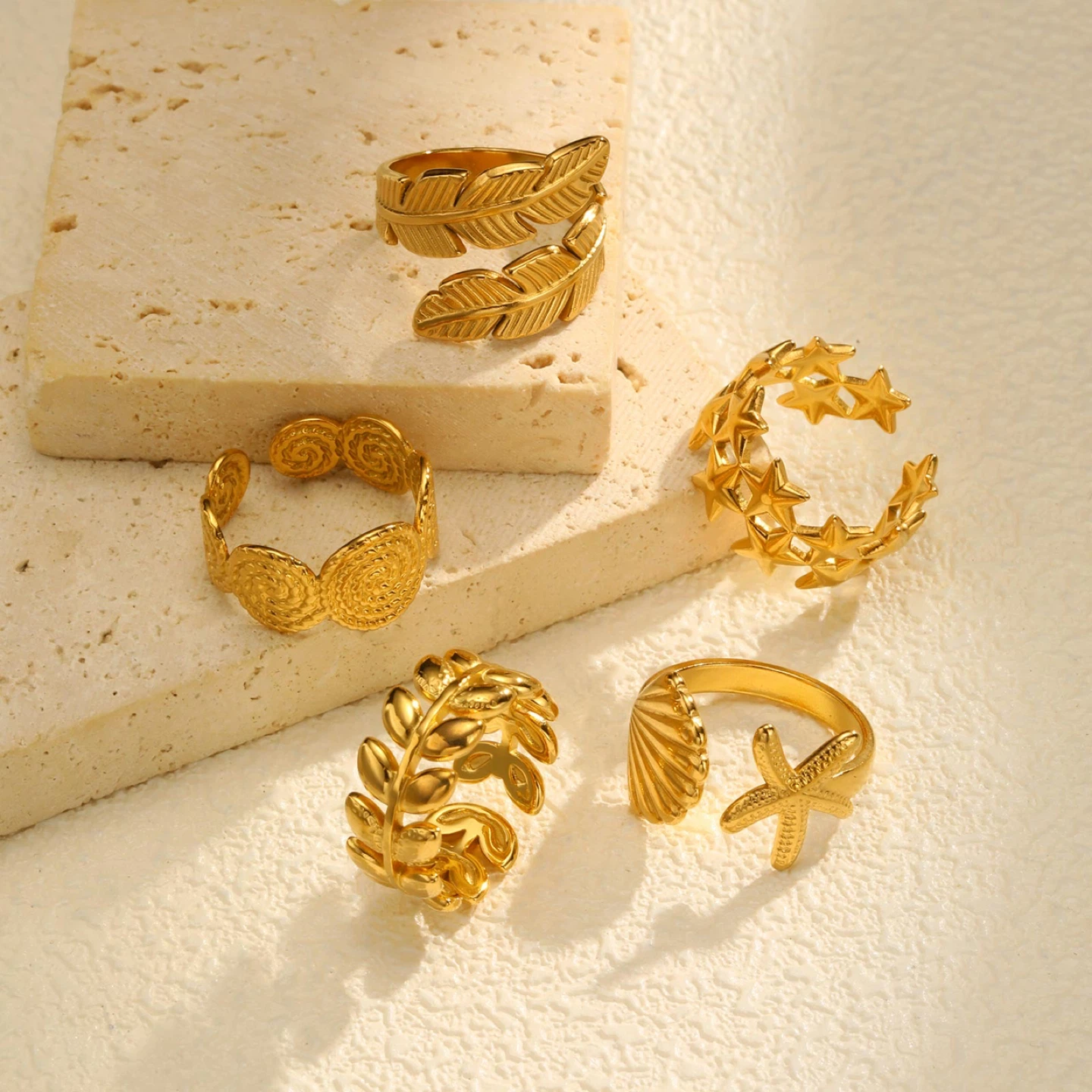 Minimal Gold Stack Rings (4 Styles)
