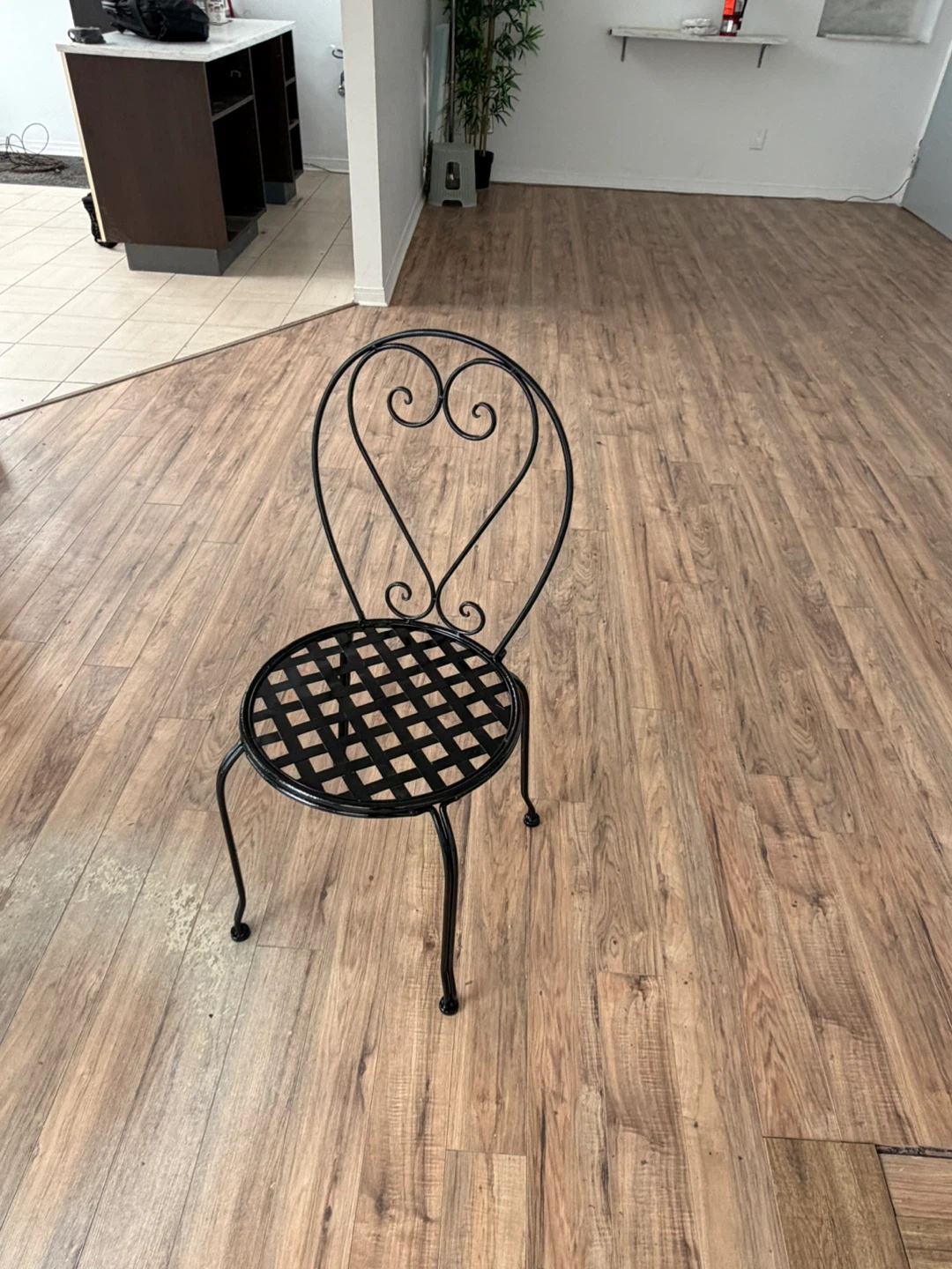 Black Metal Bistro Set with 2 Chairs