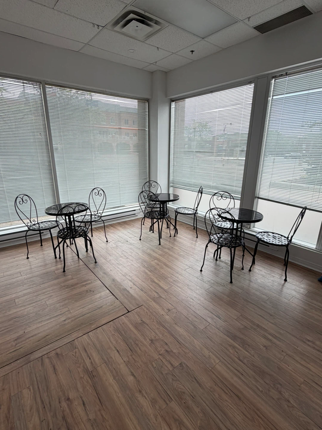 Black Metal Bistro Set with 2 Chairs - photo 3