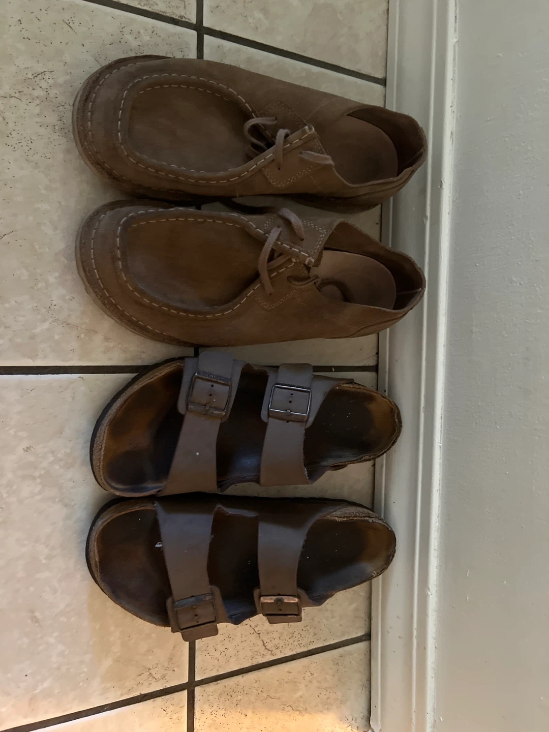 Men's Brown Suede Moccasins and Sandals - photo 2
