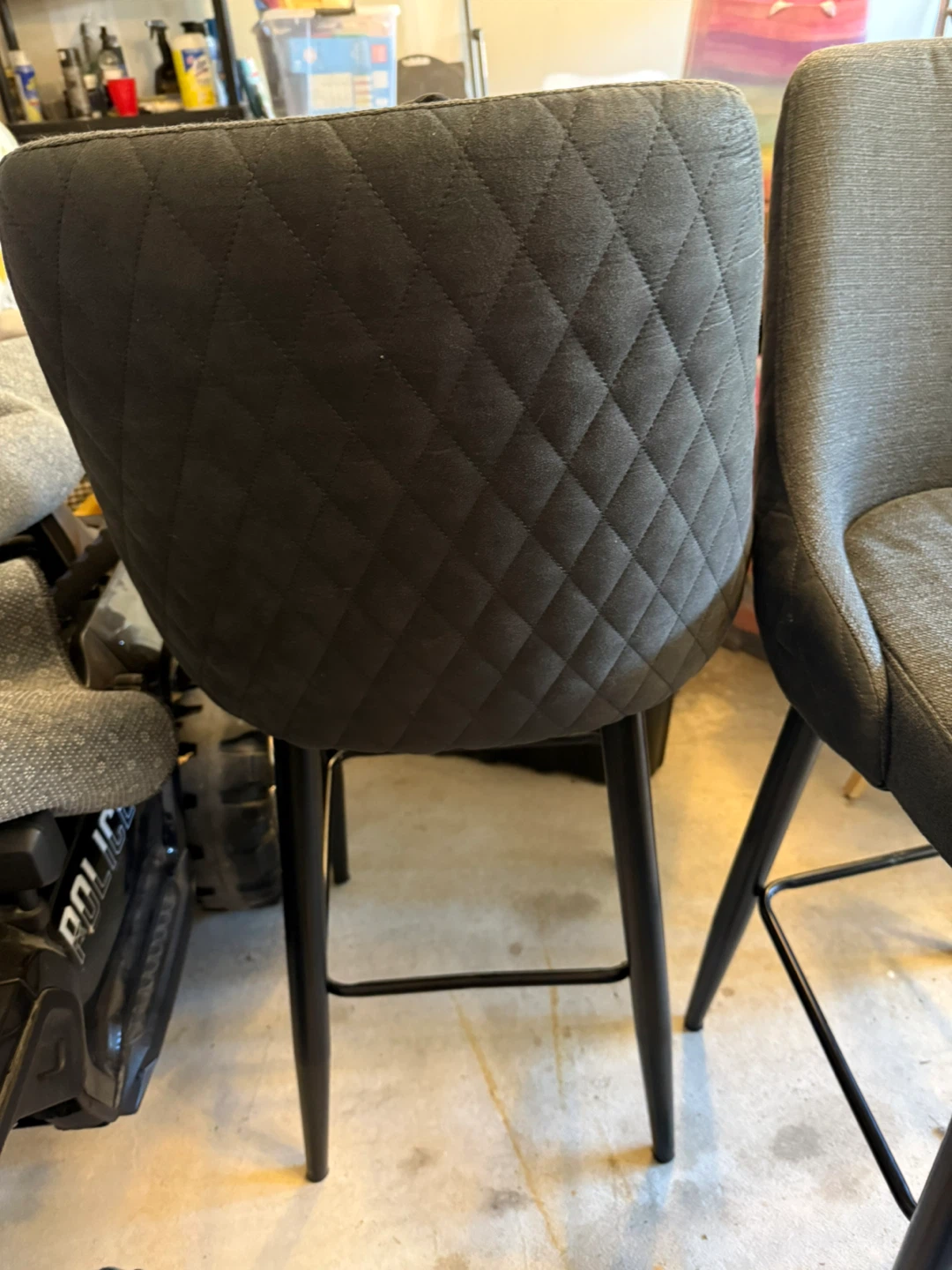 Set of 2 Dark Grey Bar Stools - photo 3
