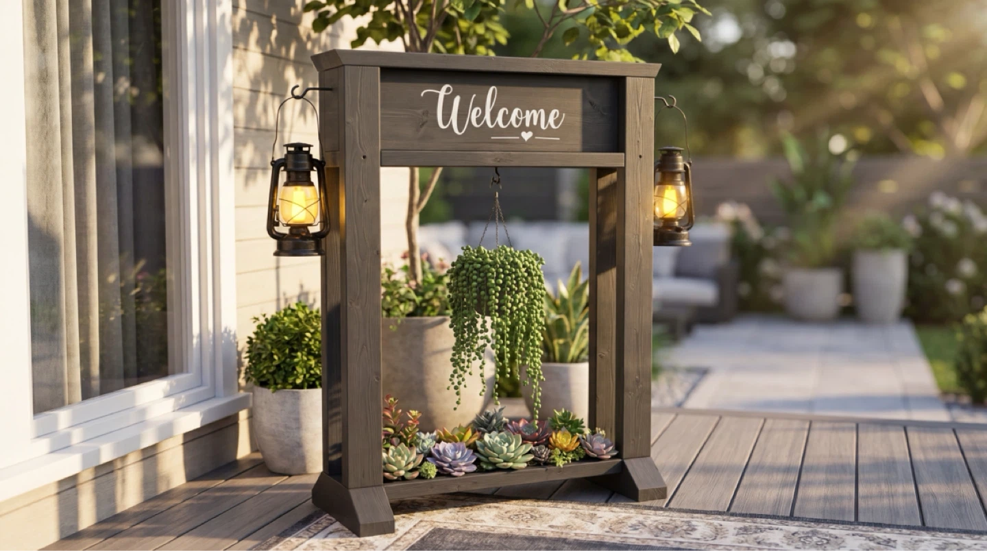 New Handcrafted Welcome Sign