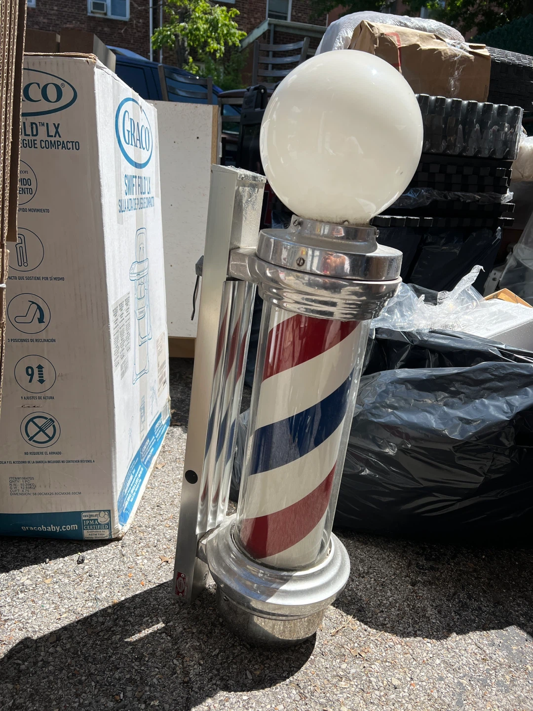 Vintage Barber Pole Light - photo 2