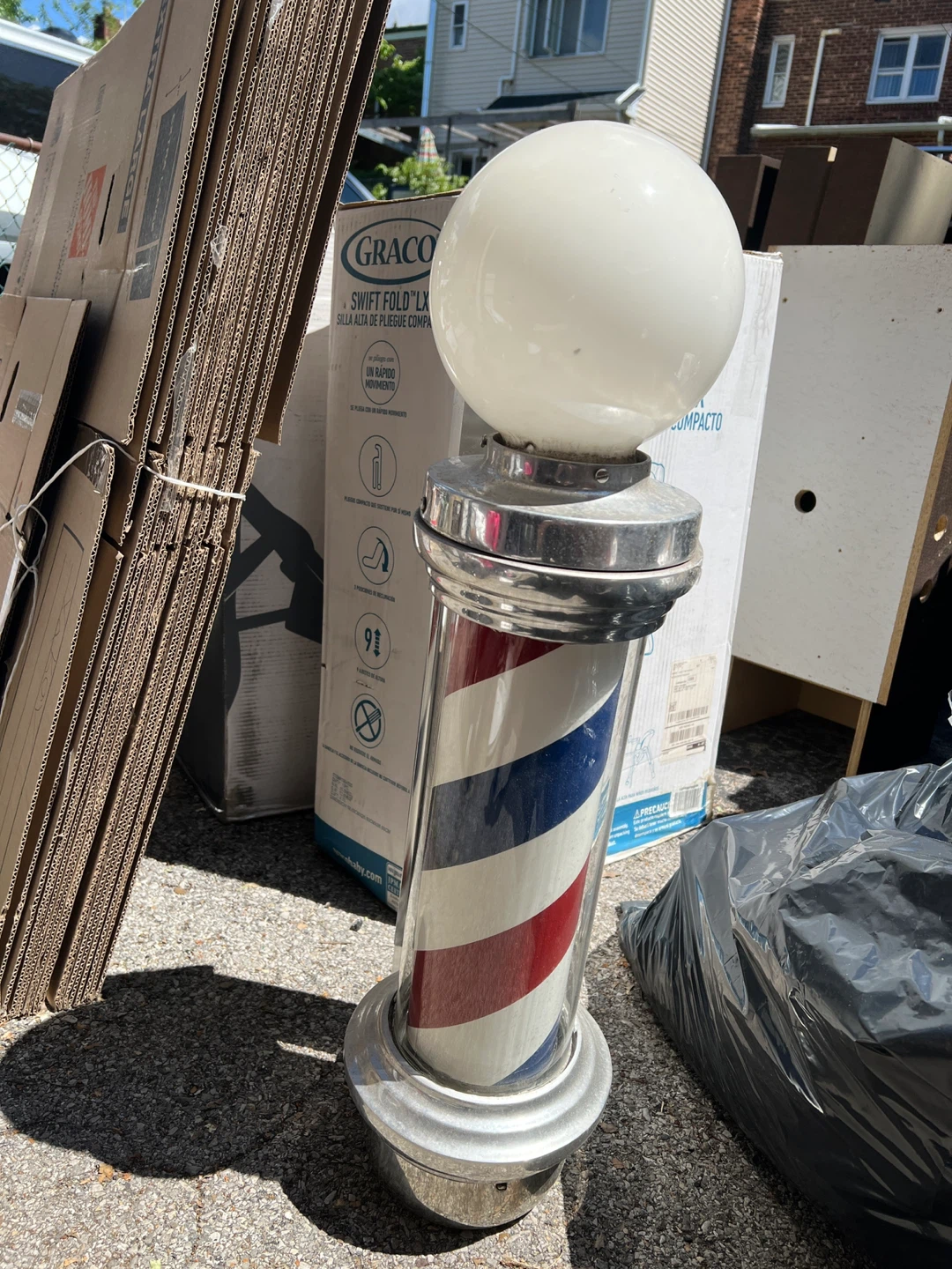 Vintage Barber Pole Light