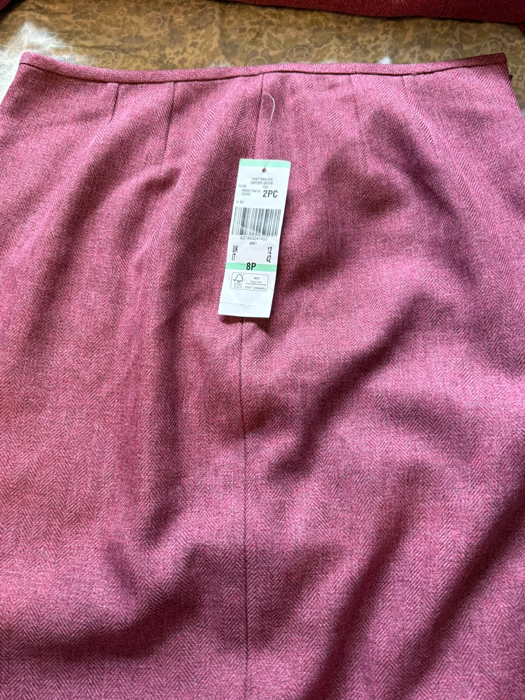 Suit Studio Women's Pink Tweed Skirt Suit Size 8P - photo 2