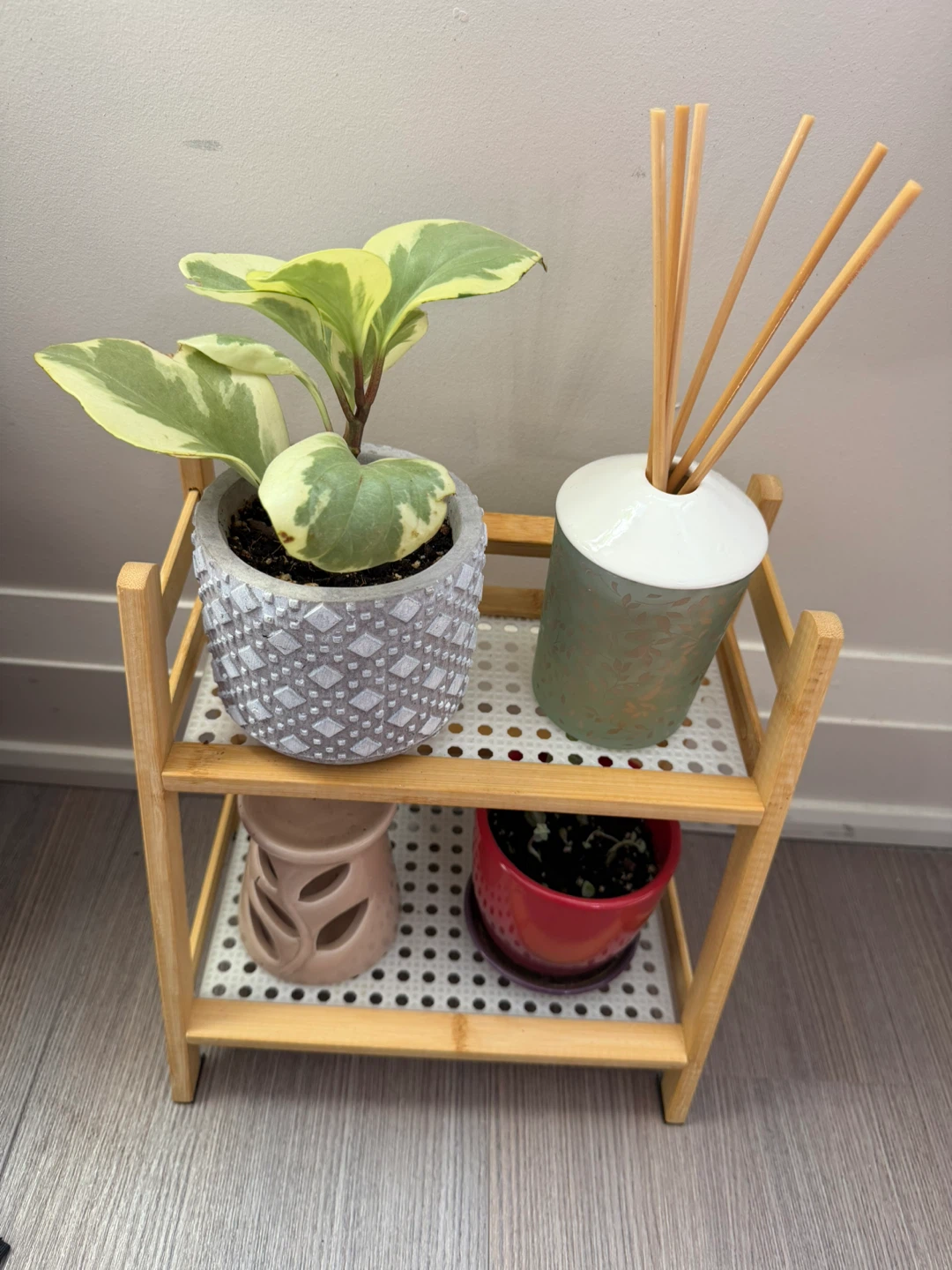 Wooden 2-Tier Shelf Unit - photo 2